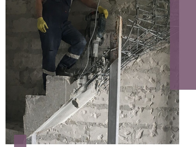 Демонтаж металлических и бетонных лестниц в Волхове