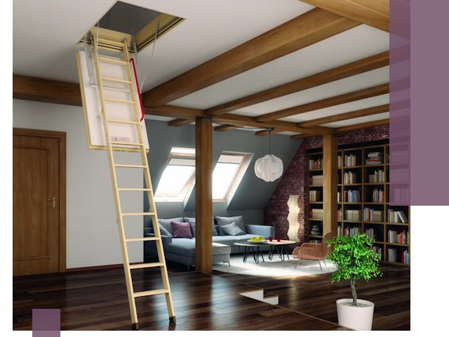 Чердачные лестницы под ключ в Волхове: изготовление и монтаж