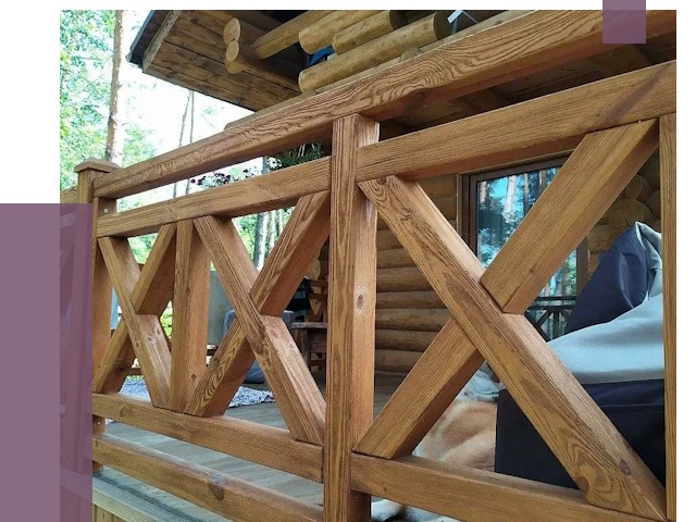 Деревянные перила под ключ в Волхове от 7851 руб. 