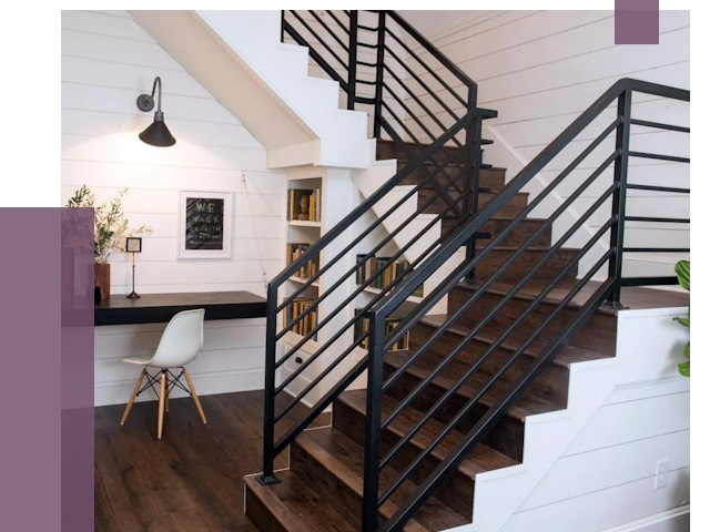 Перила для лестницы в доме в Волхове от 7589 руб. — ПРОЛЁТ-Влх