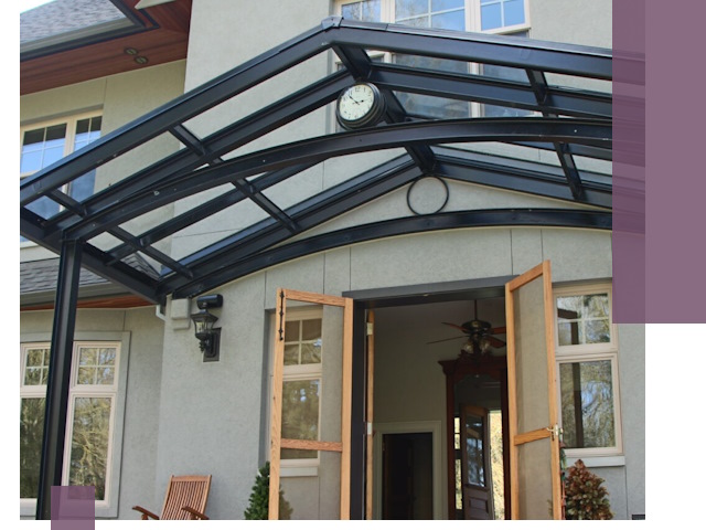 Изготовление и монтаж навесов и козырьков в Волхове