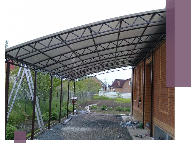 Профессиональный монтаж навесов под ключ в Волхове