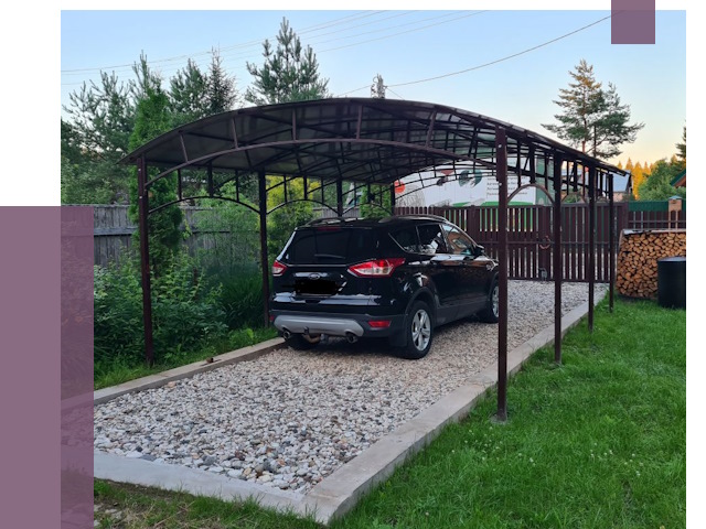 Навесы для автомобиля в Волхове от 13451 руб.  | ПРОЛЁТ-Влх