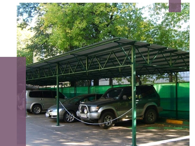 Навесы для парковки в Волхове от 82174 руб. заказать | ПРОЛЁТ-Влх