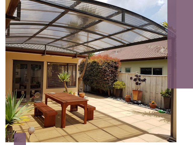 Навесы во двор под ключ в Волхове — изготовление и монтаж