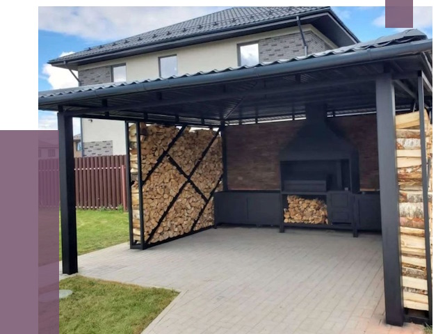 Навесы для барбекю в Волхове от 13033 руб. под ключ | ПРОЛЁТ-Влх