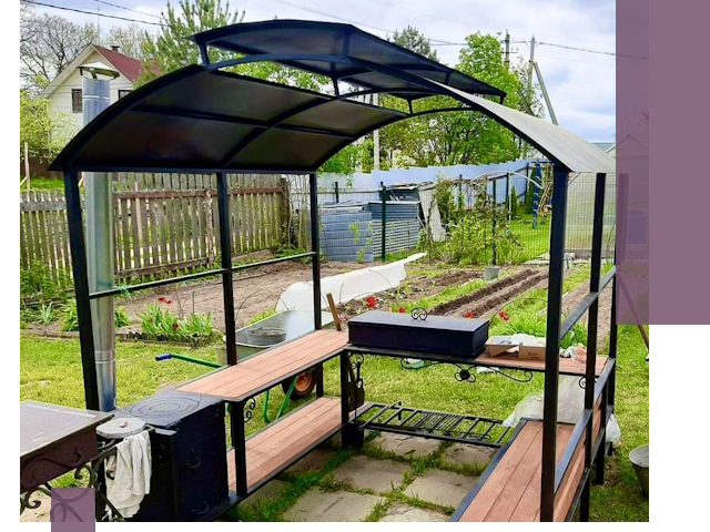 Навесы для барбекю в Волхове: изготовление, монтаж и демонтаж