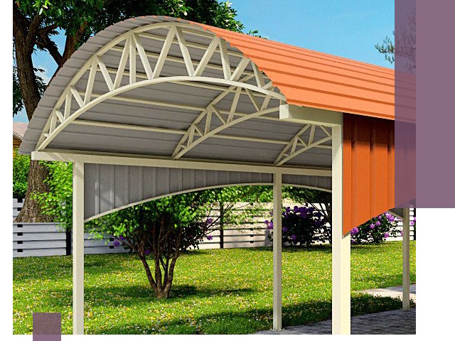 Навесы из профнастила под ключ в Волхове — установка и монтаж