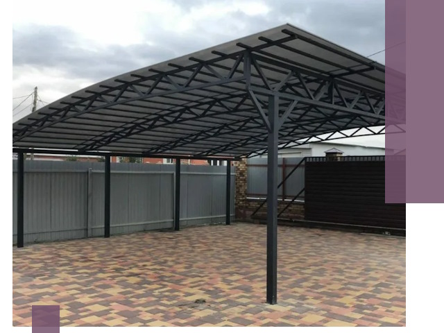 Металлические навесы под ключ в Волхове — изготовление и монтаж