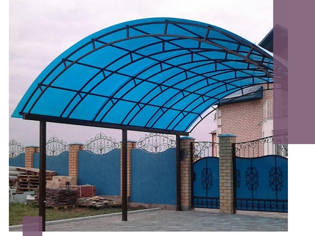 Арочные навесы под ключ в Волхове — изготовление и монтаж