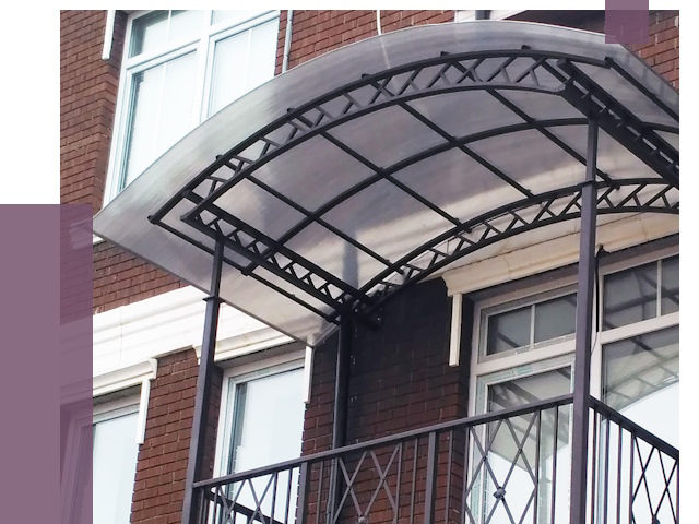 Козырьки над балконом в Волхове от 8845 руб. | ПРОЛЁТ-Влх