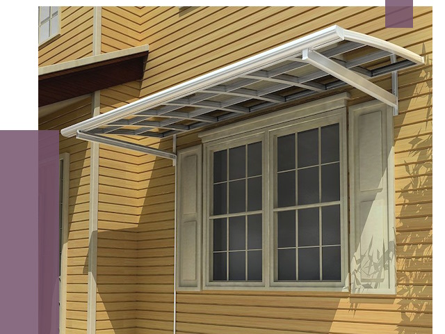 Козырьки над окнами в Волхове от 7799 руб. — монтаж, покупки | ПРОЛЁТ-Влх