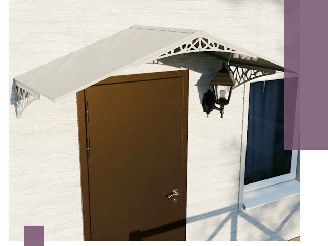 Металлические козырьки на входы и террасы в Волхове