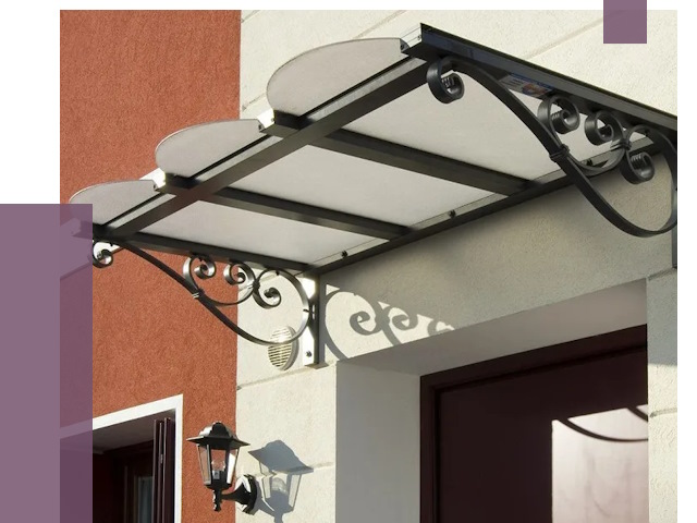 Односкатные козырьки в Волхове от 8584 руб.  | ПРОЛЁТ-Влх