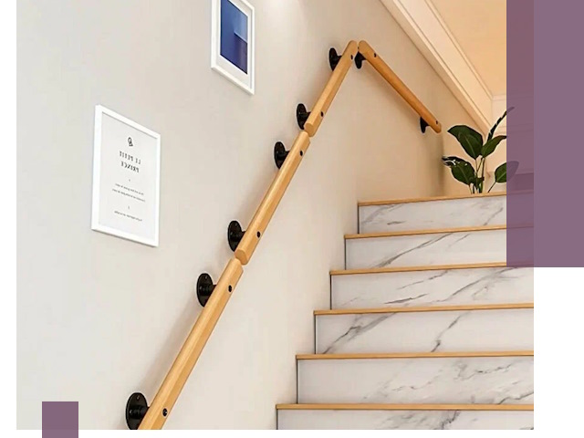 Поручни металлические и деревянные под ключ в Волхове