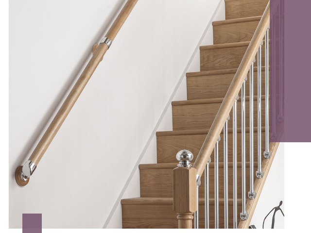 Пристенные поручни из стали и нержавейки под монтаж в Волхове